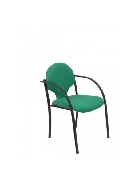 SILLA PIQUERAS Y CRESPO HELLIN CONFIDENTE ERGONOMICA CON BRAZOS FIJOS APILABLE ESTRUCTURA NEGRA ASIENTO Y RESPALDO TAPIZADOS BAL