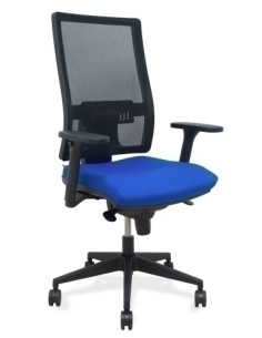 SILLA PIQUERAS Y CRESPO HORNA BRAZOS 3D MECANISMO SINCRO APOYO LUMBAR REGULABLE RESPALDO MALLA NEGRA TRANSPIRABLE Y ASIENTO TAPI