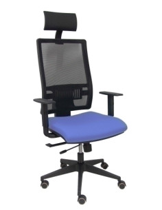 SILLA PIQUERAS Y CRESPO HORNA BRAZOS REGULABLES CABECERO INCLUIDO MECANISMO TRASLACK APOYO LUMBAR RESPALDO MALLA TRANSPIRABLE Y 