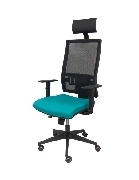 SILLA PIQUERAS Y CRESPO HORNA BRAZOS REGULABLES CABECERO INCLUIDO MECANISMO TRASLACK APOYO LUMBAR RESPALDO MALLA TRANSPIRABLE Y 