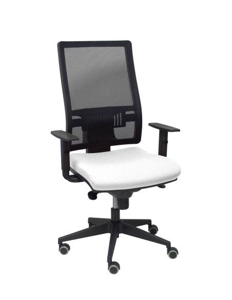 SILLA PIQUERAS Y CRESPO HORNA BRAZOS REGULABLES MECANISMO SINCRO ALTURA Y APOYO LUMBAR REGULABLE RUEDA PARQUET RESPALDO MALLA NE