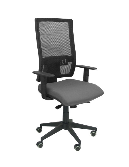SILLA PIQUERAS Y CRESPO HORNA BRAZOS REGULABLES MECANISMO SINCRO ALTURA Y APOYO LUMBAR REGULABLE RUEDA PARQUET RESPALDO MALLA NE