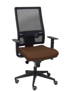 SILLA PIQUERAS Y CRESPO HORNA BRAZOS REGULABLES MECANISMO SINCRO ALTURA Y APOYO LUMBAR REGULABLE RUEDA PARQUET RESPALDO MALLA NE