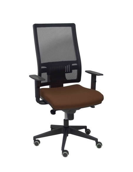 SILLA PIQUERAS Y CRESPO HORNA BRAZOS REGULABLES MECANISMO SINCRO ALTURA Y APOYO LUMBAR REGULABLE RUEDA PARQUET RESPALDO MALLA NE