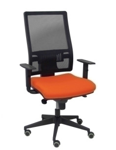 SILLA PIQUERAS Y CRESPO HORNA BRAZOS REGULABLES MECANISMO SINCRO ALTURA Y APOYO LUMBAR REGULABLE RUEDA PARQUET RESPALDO MALLA NE