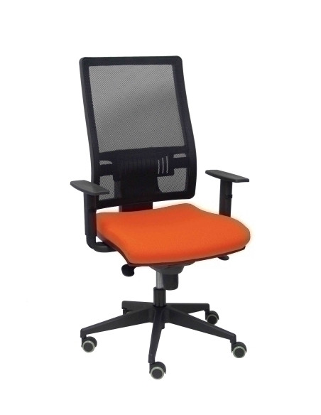SILLA PIQUERAS Y CRESPO HORNA BRAZOS REGULABLES MECANISMO SINCRO ALTURA Y APOYO LUMBAR REGULABLE RUEDA PARQUET RESPALDO MALLA NE
