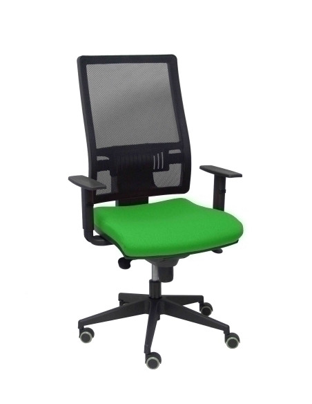 SILLA PIQUERAS Y CRESPO HORNA BRAZOS REGULABLES MECANISMO SINCRO ALTURA Y APOYO LUMBAR REGULABLE RUEDA PARQUET RESPALDO MALLA NE