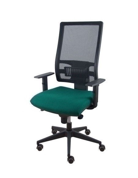 SILLA PIQUERAS Y CRESPO HORNA BRAZOS REGULABLES MECANISMO SINCRO ALTURA Y APOYO LUMBAR REGULABLE RUEDA PARQUET RESPALDO MALLA NE