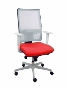 SILLA PIQUERAS Y CRESPO HORNA BRAZOS REGULABLES MECANISMO SINCRO APOYO LUMBAR REGULABLE RESPALDO MALLA BLANCA TRANSPIRABLE Y ASI