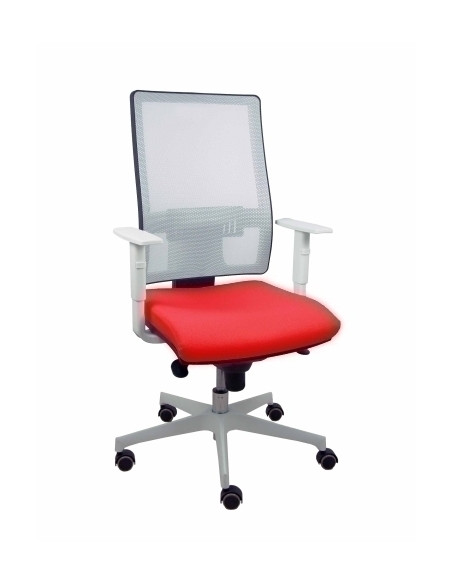 SILLA PIQUERAS Y CRESPO HORNA BRAZOS REGULABLES MECANISMO SINCRO APOYO LUMBAR REGULABLE RESPALDO MALLA BLANCA TRANSPIRABLE Y ASI