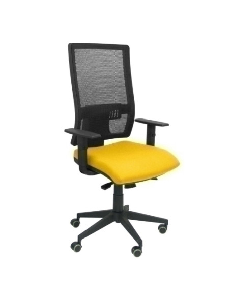 SILLA PIQUERAS Y CRESPO HORNA BRAZOS REGULABLES MECANISMO SINCRO APOYO LUMBAR RESPALDO MALLA TRANSPIRABLE Y ASIENTO TAPIZADO BAL