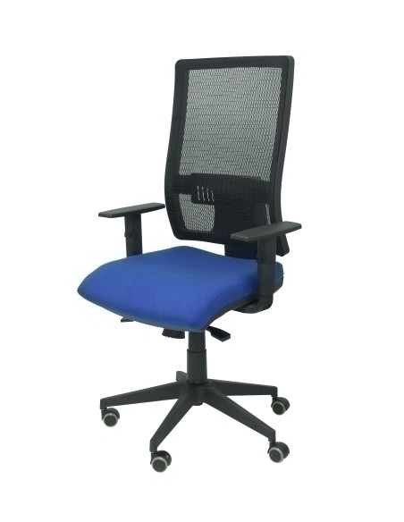 SILLA PIQUERAS Y CRESPO HORNA BRAZOS REGULABLES MECANISMO SINCRO APOYO LUMBAR RESPALDO MALLA TRANSPIRABLE Y ASIENTO TAPIZADO BAL