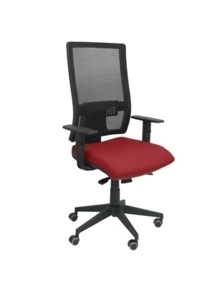 SILLA PIQUERAS Y CRESPO HORNA BRAZOS REGULABLES MECANISMO SINCRO APOYO LUMBAR RESPALDO MALLA TRANSPIRABLE Y ASIENTO TAPIZADO BAL