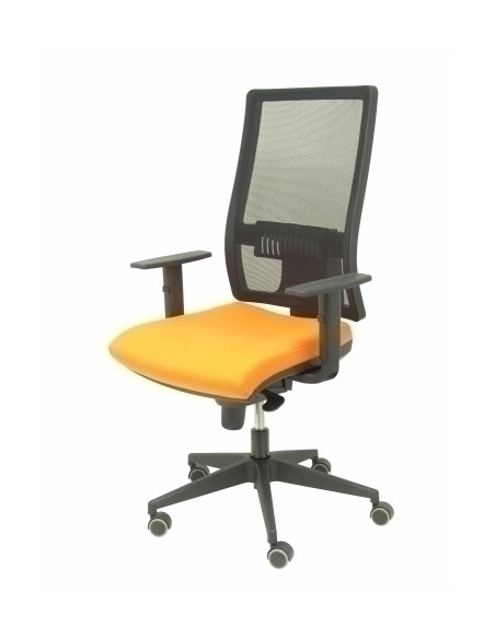 SILLA PIQUERAS Y CRESPO HORNA BRAZOS REGULABLES MECANISMO SINCRO APOYO LUMBAR RESPALDO MALLA TRANSPIRABLE Y ASIENTO TAPIZADO BAL