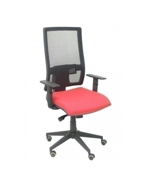 SILLA PIQUERAS Y CRESPO HORNA BRAZOS REGULABLES MECANISMO SINCRO APOYO LUMBAR RESPALDO MALLA TRANSPIRABLE Y ASIENTO TAPIZADO BAL