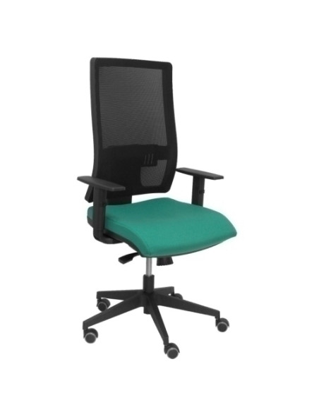 SILLA PIQUERAS Y CRESPO HORNA BRAZOS REGULABLES MECANISMO SINCRO APOYO LUMBAR RESPALDO MALLA TRANSPIRABLE Y ASIENTO TAPIZADO BAL