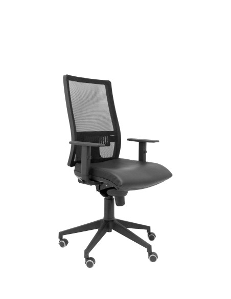 SILLA PIQUERAS Y CRESPO HORNA BRAZOS REGULABLES MECANISMO SINCRO APOYO LUMBAR RESPALDO MALLA TRANSPIRABLE Y ASIENTO TAPIZADO PIE