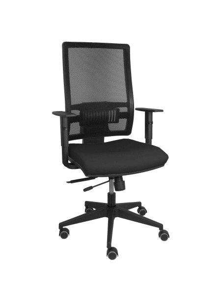 SILLA PIQUERAS Y CRESPO HORNA BRAZOS REGULABLES MECANISMO TRASLACK ALTURA Y APOYO LUMBAR REGULABLE RUEDA PARQUET RESPALDO MALLA 