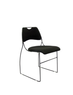 SILLA PIQUERAS Y CRESPO HV CONFIDENTE ESTRUCTURA NEGRA ASIENTO Y RESPALDO TAPIZADO BALI NEGRO