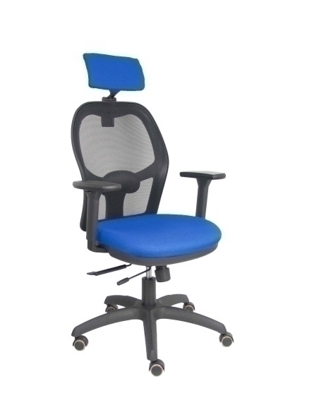 SILLA PIQUERAS Y CRESPO JORQUERA BRAZOS 3D Y CABECERO REGULABLES MECANISMO SINCRO CON TRASLACK RUEDAS PARQUET RESPALDO DE MALLA 