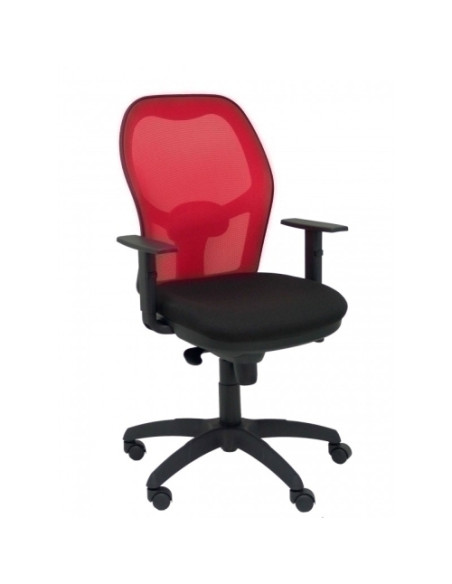 SILLA PIQUERAS Y CRESPO JORQUERA BRAZOS REGULABLES MECANISMO SINCRO CON REGULADOR DE TENSION RESPALDO DE MALLA ROJA Y ASIENTO TA