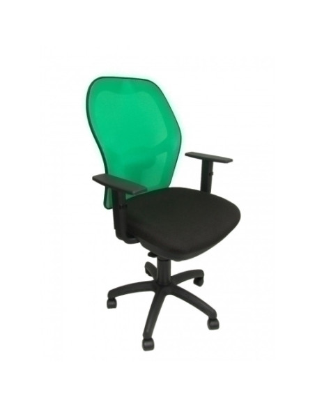 SILLA PIQUERAS Y CRESPO JORQUERA BRAZOS REGULABLES MECANISMO SINCRO CON REGULADOR DE TENSION RESPALDO DE MALLA VERDE Y ASIENTO T