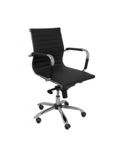 SILLA PIQUERAS Y CRESPO MADROÑO CONFIDENTE MECANISMO BASCULANTE REGULABLE EN ALTURA ASIENTO Y RESPALDO TAPIZADO SIMILPIEL NEGRO