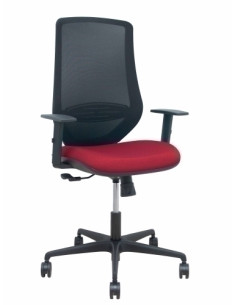 SILLA PIQUERAS Y CRESPO MARDOS BRAZOS REGULABLES ERGONOMICA MECANISMO BASCULANTE RESPALDO MALLA NEGRA ASIENTO TAPIZADO BALI GRAN