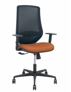SILLA PIQUERAS Y CRESPO MARDOS BRAZOS REGULABLES ERGONOMICA MECANISMO BASCULANTE RESPALDO MALLA NEGRA ASIENTO TAPIZADO BALI MARR