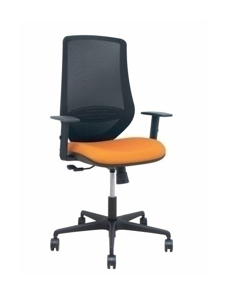 SILLA PIQUERAS Y CRESPO MARDOS BRAZOS REGULABLES ERGONOMICA MECANISMO BASCULANTE RESPALDO MALLA NEGRA ASIENTO TAPIZADO BALI NARA