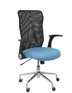 SILLA PIQUERAS Y CRESPO MINAYA BRAZOS RETRACTILES MECANISMO BASCULANTE ERGONOMICA RESPALDO MALLA TRANSPIRABLE NEGRA ASIENTO TAPI