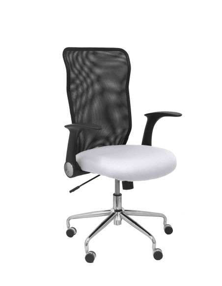 SILLA PIQUERAS Y CRESPO MINAYA BRAZOS RETRACTILES MECANISMO BASCULANTE ERGONOMICA RESPALDO MALLA TRANSPIRABLE NEGRA ASIENTO TAPI