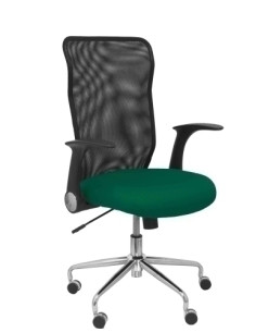 SILLA PIQUERAS Y CRESPO MINAYA BRAZOS RETRACTILES MECANISMO BASCULANTE ERGONOMICA RESPALDO MALLA TRANSPIRABLE NEGRA ASIENTO TAPI
