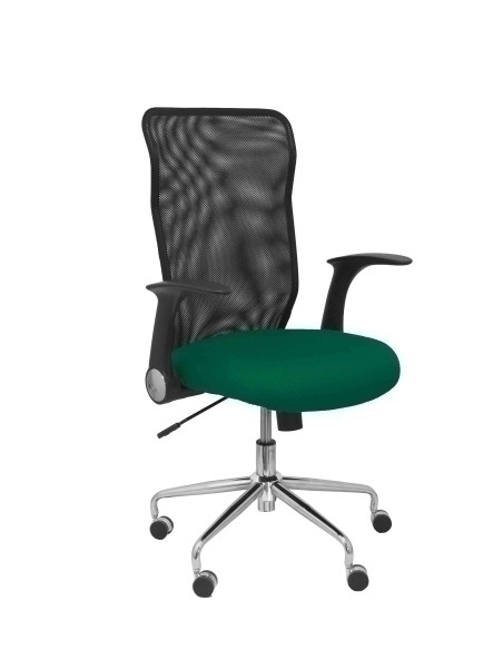 SILLA PIQUERAS Y CRESPO MINAYA BRAZOS RETRACTILES MECANISMO BASCULANTE ERGONOMICA RESPALDO MALLA TRANSPIRABLE NEGRA ASIENTO TAPI