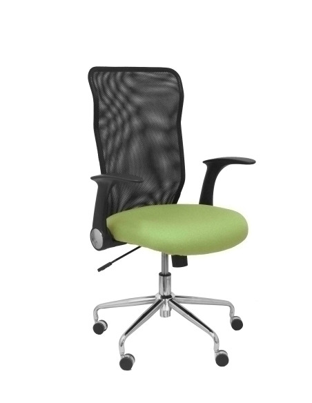 SILLA PIQUERAS Y CRESPO MINAYA BRAZOS RETRACTILES MECANISMO BASCULANTE ERGONOMICA RESPALDO MALLA TRANSPIRABLE NEGRA ASIENTO TAPI