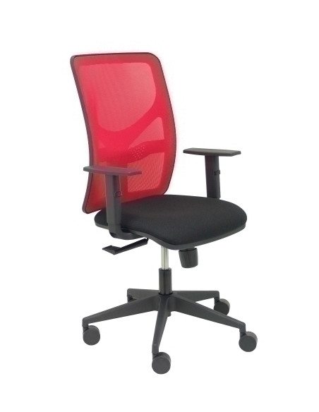 SILLA PIQUERAS Y CRESPO MOTILLA BRAZOS REGULABLES MECANISMO SINCRO CON REGULADOR DE TENSION REFUEZO LUMBAR RESPALDO DE MALLA ROJ