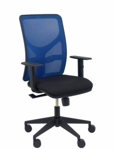 SILLA PIQUERAS Y CRESPO MOTILLA BRAZOS REGULABLES MECANISMO SINCRO CON REGULADOR DE TENSION RESPALDO DE MALLA AZUL Y ASIENTO TAP