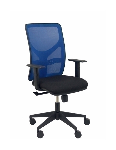 SILLA PIQUERAS Y CRESPO MOTILLA BRAZOS REGULABLES MECANISMO SINCRO CON REGULADOR DE TENSION RESPALDO DE MALLA AZUL Y ASIENTO TAP