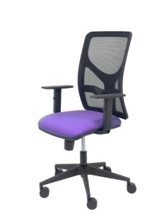 SILLA PIQUERAS Y CRESPO MOTILLA BRAZOS REGULABLES MECANISMO SINCRO CON REGULADOR DE TENSION RESPALDO DE MALLA NEGRA Y ASIENTO TA