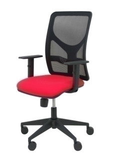 SILLA PIQUERAS Y CRESPO MOTILLA BRAZOS REGULABLES MECANISMO SINCRO CON REGULADOR DE TENSION RESPALDO DE MALLA NEGRA Y ASIENTO TA