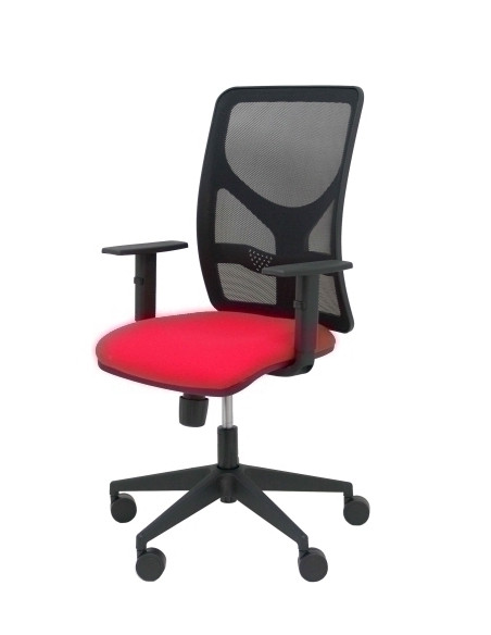 SILLA PIQUERAS Y CRESPO MOTILLA BRAZOS REGULABLES MECANISMO SINCRO CON REGULADOR DE TENSION RESPALDO DE MALLA NEGRA Y ASIENTO TA