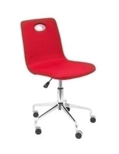 SILLA PIQUERAS Y CRESPO OLIVARES INFANTIL MECANISMO GIRATORIO REGULABLE EN ALTURA ASIENTO Y RESPALDO TAPIZADO DE MALLA ROJO