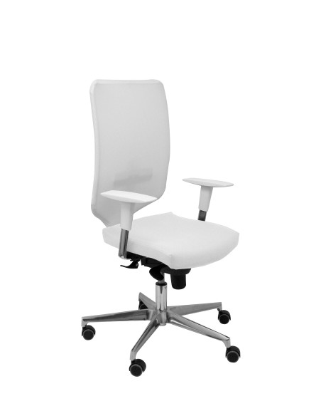 SILLA PIQUERAS Y CRESPO OSSA BLANCA USO INTENSIVO MECANISMO SINCRO REGULABLE EN ALTURA RESPALDO MALLA BLANCO REFUERZO LUMBAR BRA