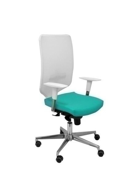 SILLA PIQUERAS Y CRESPO OSSA BLANCA USO INTENSIVO MECANISMO SINCRO REGULABLE EN ALTURA RESPALDO MALLA BLANCO REFUERZO LUMBAR BRA