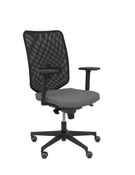 SILLA PIQUERAS Y CRESPO OSSA NEGRA USO INTENSIVO MECANISMO SINCRO REGULABLE EN ALTURA RESPALDO MALLA NEGRA REFUERZO LUMBAR BRAZO