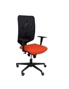 SILLA PIQUERAS Y CRESPO OSSA NEGRA USO INTENSIVO MECANISMO SINCRO REGULABLE EN ALTURA RESPALDO MALLA NEGRA REFUERZO LUMBAR BRAZO