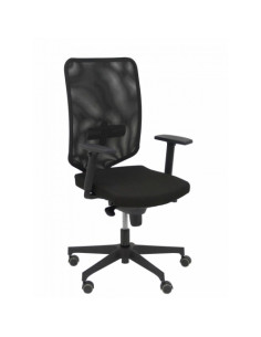 SILLA PIQUERAS Y CRESPO OSSA NEGRA USO INTENSIVO MECANISMO SINCRO REGULABLE EN ALTURA RESPALDO MALLA NEGRA REFUERZO LUMBAR BRAZO