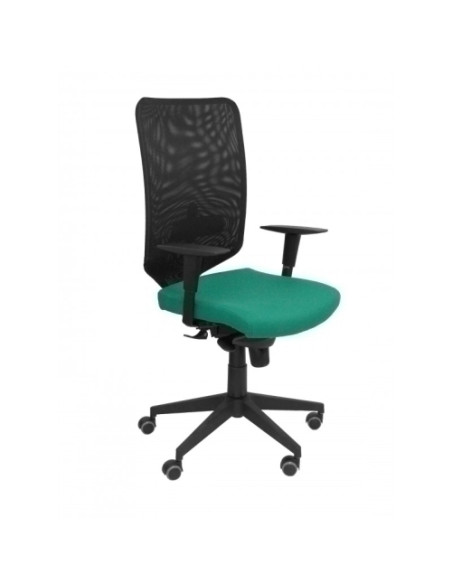 SILLA PIQUERAS Y CRESPO OSSA NEGRA USO INTENSIVO MECANISMO SINCRO REGULABLE EN ALTURA RESPALDO MALLA NEGRA REFUERZO LUMBAR BRAZO