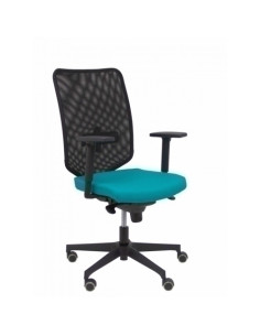 SILLA PIQUERAS Y CRESPO OSSA NEGRA USO INTENSIVO MECANISMO SINCRO REGULABLE EN ALTURA RESPALDO MALLA NEGRA REFUERZO LUMBAR BRAZO