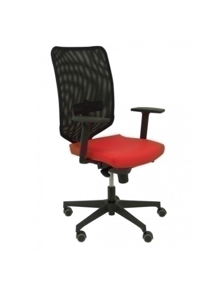 SILLA PIQUERAS Y CRESPO OSSA NEGRA USO INTENSIVO MECANISMO SINCRO REGULABLE EN ALTURA RESPALDO MALLA NEGRA REFUERZO LUMBAR BRAZO